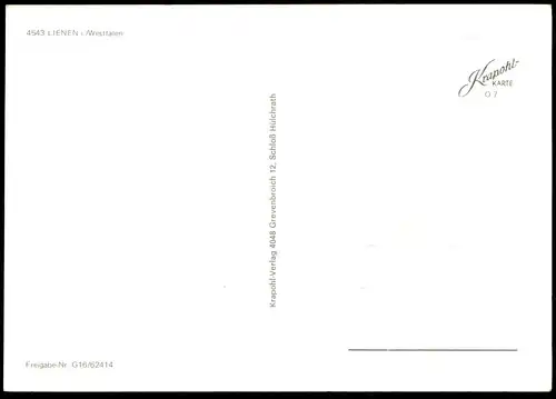 ÄLTERE POSTKARTE LIENEN IN WESTFALEN LUFTBILD TOTAL TOTALANSICHT GESAMTANSICHT Teutoburger Wald postcard Ansichtskarte