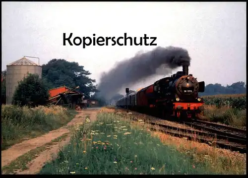 POSTKARTE DAMPFLOK 38 1772 IN LIENEN Tenderlok locomotive à vapeur steam train Silo Ansichtskarte postcard cpa AK