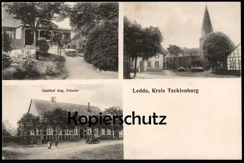 ALTE POSTKARTE LEDDE GASTHOF AUGUST FOLSCHE KREIS TECKLENBURG Ansichtskarte postcard cpa AK