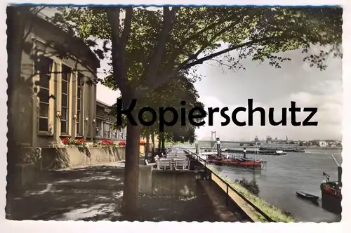 ÄLTERE POSTKARTE HOMBERG NIEDERRHEIN Schiff Dampfer Frachtschiff cargo ship Rhein Ansichtskarte postcard cpa AK