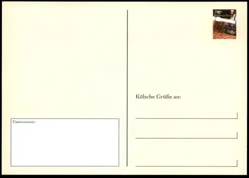 POSTKARTE DAS KÖLSCHE GRUNDGESETZ KÖLN GAFFEL KÖLSCH ALKOHOL DRUNKEN beer alcohol bière alcool Ansichtskarte postcard AK