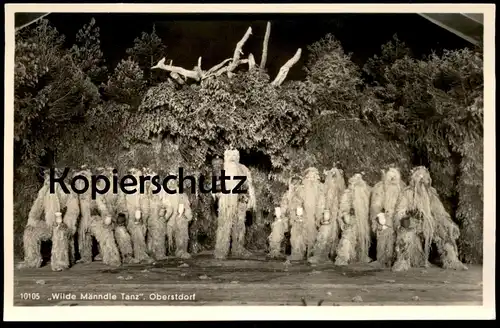 ALTE POSTKARTE OBERSTDORF ALLGÄU WILDE MÄNNDLE TANZ wilder Man Männer men Tracht dance Ansichtskarte cpa AK postcard