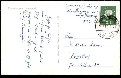 ÄLTERE POSTKARTE BÖMINGHAUSEN Würdinghausen Kirchhundem Sauerland Ansichtskarte cpa postcard AK