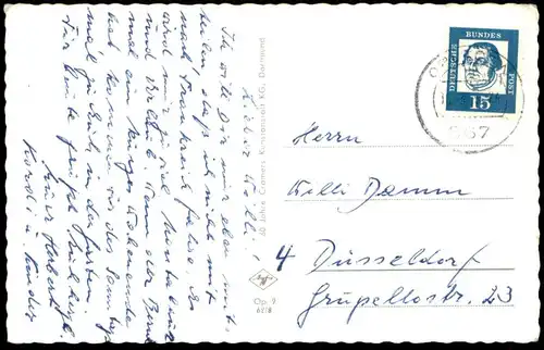 ÄLTERE POSTKARTE OPLADEN GOETHEPLATZ MUTTER HAND IN HAND MIT KIND child with mother Leverkusen Ansichtskarte AK postcard