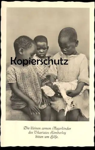 ALTE POSTKARTE AFRIKA VIKARIAT KIMBERLEY KINDER SOUTH AFRICA Africa Kind Puppe child children girl girls AK cpa postcard