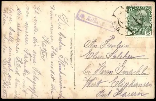 ALTE POSTKARTE GASTHAUS IN ELIXHAUSEN GMACHL VERLAG GASTBERGER MONDSEE REH deer chevreuil cpa postcard Ansichtskarte AK