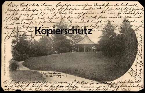 ALTE POSTKARTE DARMSTADT MARIENHÖHE DARMSTADTS UMGEBUNG Pavillion AK Ansichtskarte cpa postcard