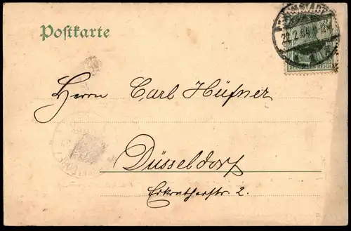 ALTE POSTKARTE DARMSTADT 1904 DENKMAL LUDWIG IV. THEATER UND SCHLOSSTERRASSE AK Ansichtskarte cpa postcard