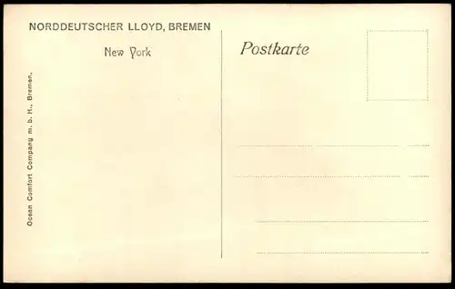 ALTE POSTKARTE NEW YORK CITY NORDDEUTSCHER LLOYD BREMEN N.Y. Hochhaus Haus postcard cpa AK Ansichtskarte