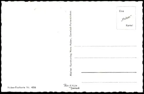 ÄLTERE POSTKARTE GARMISCH PARTENKIRCHEN BEI NACHT BLICK AUF ZUGSPITZGRUPPE at night la nuit Ansichtskarte cpa postcard