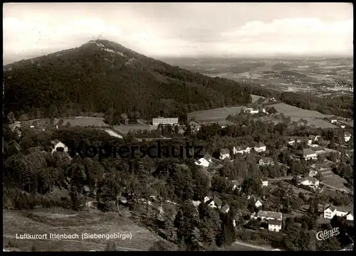 ÄLTERE POSTKARTE KÖNIGSWINTER-ITTENBACH SIEBENGEBIRGE LUFTBILD FLIEGERAUFNAHME Ansichtskarte AK postcard cpa