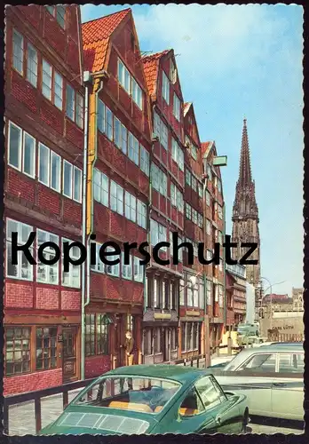 ÄLTERE POSTKARTE HAMBURG NIKOLAIKIRCHE PORSCHE 911 cpa AK Ansichtskarte postcard