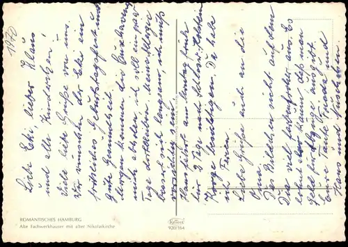 ÄLTERE POSTKARTE HAMBURG NIKOLAIKIRCHE PORSCHE 911 cpa AK Ansichtskarte postcard