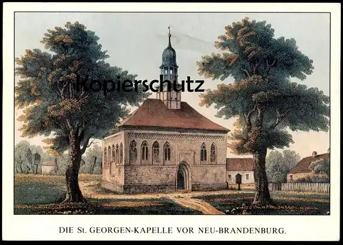 ÄLTERE POSTKARTE NEUBRANDENBURG ST. GEORG-KAPELLE VOR NEU-BRANDENBURG Ansichtskarte cpa AK postcard