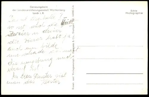 ALTE POSTKARTE LORCH REMSTAL GENESUNGSHEIM DER LANDESVERSICHERUNGSANSTALT WÜRTTEMBERG LVA cpa postcard AK Ansichtskarte