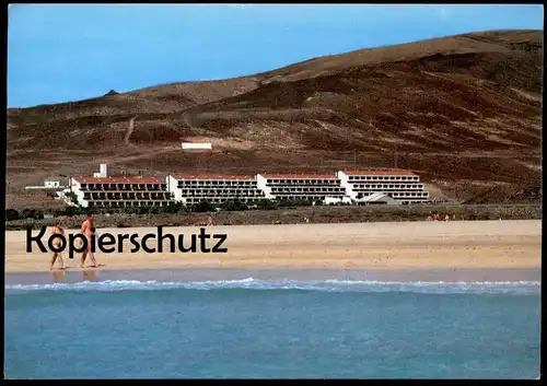 POSTKARTE FUERTEVENTURA SEMI-NACKTE FRAU Brust seins nus nude breast woman girl FKK nue postcard cpa AK Ansichtskarte