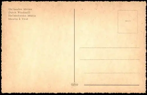 ÄLTERE POSTKARTE HOLLANDSE MOLEN WINDMÜHLE Mühle Mill Moulin à vent Dutch Windmill Nederland postcard cpa AK