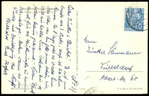 ÄLTERE POSTKARTE GRAAL-MÜRITZ BLICK ZUR WINDMÜHLE MOLEN Mühle Mill Moulin à vent Windmill cpa postcard Ansichtskarte AK