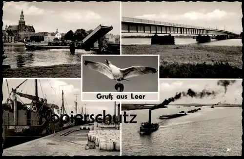 ÄLTERE POSTKARTE LEER BELADUNG VON FRACHTSCHIFF LÜBBE HARTMANN MIT SCHÜTTGUT Schiff cargo ship Ansichtskarte