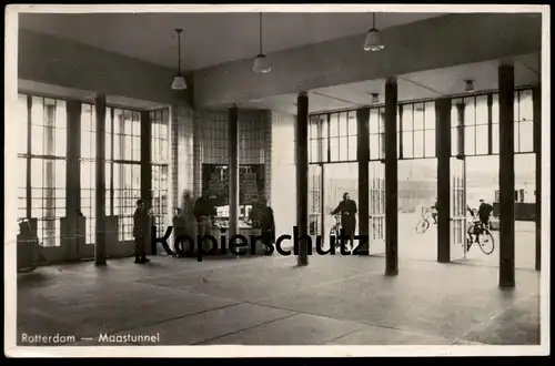 ALTE POSTKARTE ROTTERDAM MAASTUNNEL EINGANG Tunnel Maas cpa Ansichtskarte AK postcard