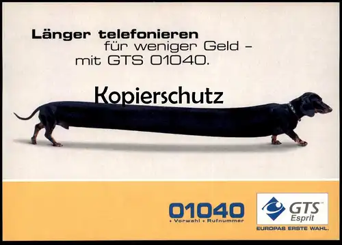 ÄLTERE POSTKARTE DACKEL HUMOR LÄNGER TELEFONIEREN GTS Hund Dachshund Teckel dog chien montage photo AK postcard cpa