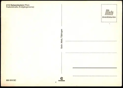 ÄLTERE POSTKARTE KAISERSLAUTERN FACKELSTRASSE EDUSCHO ERAM ALLIANZ OMEGA BAYER HERTI Ansichtskarte postcard cpa AK