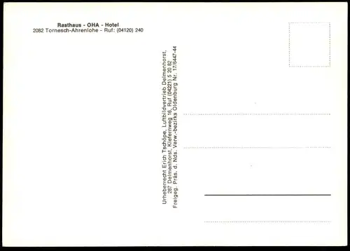 ÄLTERE POSTKARTE TORNESCH AHRENLOHE RASTHAUS OHA HOTEL Luftbild Schleswig-Holstein cpa postcard Ansichtskarte AK
