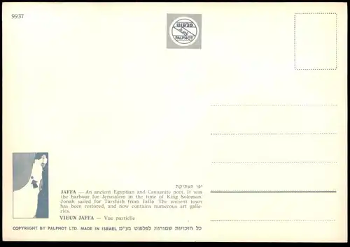ÄLTERE POSTKARTE OLD JAFFA PORT LUFTBILD vue aerienne Hafen Israel postcard Ansichtskarte AK cpa