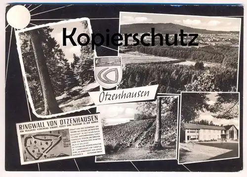 ÄLTERE POSTKARTE OTZENHAUSEN RINGWALL HUNNENRING HUNNEN KELTEN TREVERER NONNWEILER Wall Saar postcard cpa Ansichtskarte