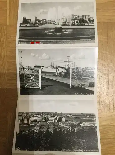 ALTES LEPORELLO 10 POSTKARTEN GOTENHAFEN 40er Jahre Gdynia Gdingen Polska Poland Ansichtskarte postcard Postkarte