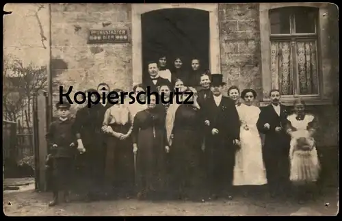 ALTE FOTO POSTKARTE HOCHZEIT VOR GASTHAUS VERM. PFUNGSTADT PFUNGSTÄDTER BIER marriage mariage Ansichtskarte cpa postcard