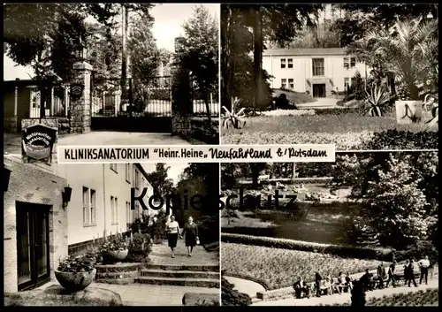 ÄLTERE POSTKARTE GRUSS AUS NEU FAHRLAND BEI POTSDAM SANATORIUM HEINRICH HEINE NEUBAUSIEDLUNG Neufahrland postcard AK cpa