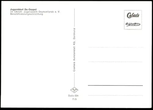 ÄLTERE POSTKARTE DORTMUND OESPEL EVANGELISCHE KIRCHE JUGENDDORF Ansichtskarte AK postcard cpa