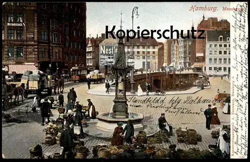 ALTE POSTKARTE HAMBURG MITTE MESSBERG NESTLÉ ELBSCHLOSS BRAUEREI WINZERBAUM Ansichtskarte postcard AK cpa