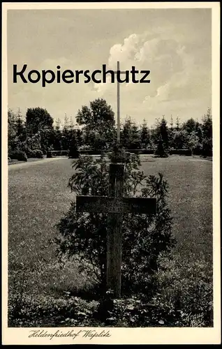 ALTE POSTKARTE WAPLITZ HELDENFRIEDHOF WAPLEWO Friedhof Kreuz Grab Polska Poland Polen Ostpreussen postcard Ansichtskarte