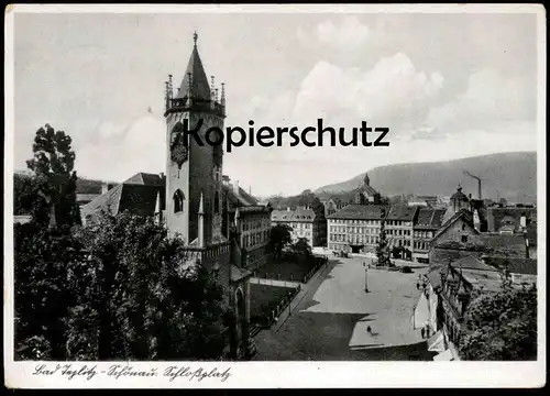 ALTE POSTKARTE BAD TEPLITZ-SCHÖNAU SCHLOSSPLATZ 1943 Schloss castle chateau Teplice-Sanov Ansichtskarte postcard AK cpa