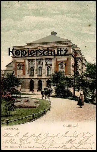 ALTE POSTKARTE WUPPERTAL ELBERFELD STADTTHEATER THEATER Ansichtskarte cpa AK postcard