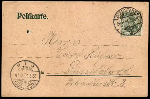 ALTE LITHO POSTKARTE DARMSTADT ALICE-DENKMAL DER UNVERGESSENEN GROSSHERZOGIN AK Ansichtskarte cpa postcard