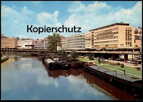DREI ÄLTERE POSTKARTEN SAARBRÜCKEN SAARLANDHALLE BERLINER PROMENADE OPEL REKORD Ansichtskarte AK cpa postcard
