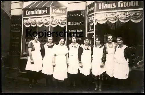ALTE FOTO POSTKARTE HANS GRÖBL CONDITOREI VERM. MÜNCHEN NYMPHENBURGER STR. 167 WERBUNG LIKÖR KANTOROWICZ