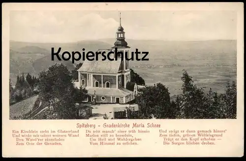 ALTE POSTKARTE SPITZBERG GNADENKIRCHE MARIA SCHNEE WÖLFELSGRUND Miedzygorze Klodzki Poland cpa postcard Ansichtskarte
