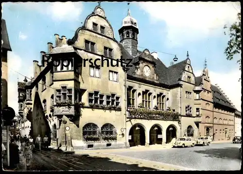 ÄLTERE POSTKARTE FREIBURG ALLEMAGNE RATHAUS Mercedes Auto car postcard cpa AK Ansichtskarte