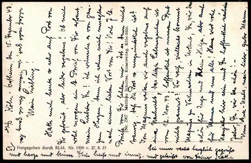 ALTE POSTKARTE KÖLN FLIEGERAUFNAHME BESCHRIEBEN 1943 Luftbild Kölner Dom Cöln Ansichtskarte AK cpa postcard