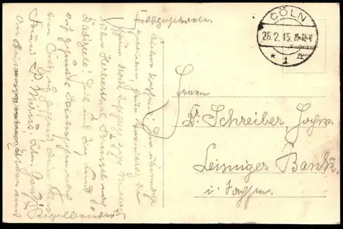 ALTE POSTKARTE CÖLN DOM-OSTSEITE 1915 Kölner Dom Bahnhof Dampflok locomotive à vapeur Ansichtskarte AK cpa postcard
