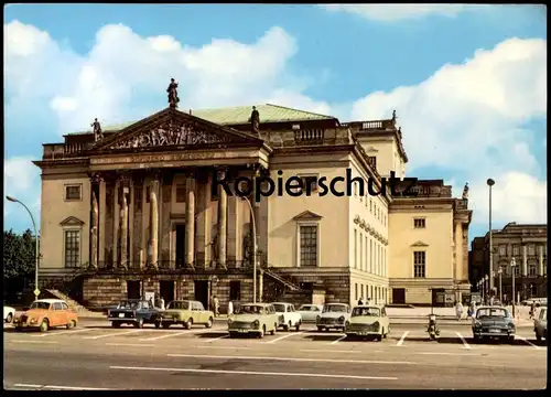 ÄLTERE POSTKARTE BERLIN HAUPTSTADT DER DDR DEUTSCHE STAATSOPER Trabant Wartburg Oper Opera postcard cpa Ansichtskarte AK