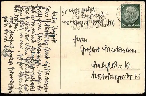 ALTE POSTKARTE KINDER FLÖTE MUSIK 1938 Stempel Hainburg flute Blockflöte enfants children Ansichtskarte AK cpa postcard