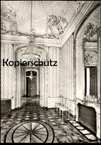 ÄLTERE POSTKARTE DÜSSELDORF SCHLOSS BENRATH HAUPTGEBÄUDE KABINETT DER KURFÜRSTIN chateau castle Ansichtskarte postcard