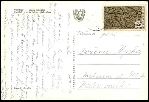 ÄLTERE POSTKARTE VETROV OSADA SOLENICE Wietrow Solenitz Tschechische Republik Ceska Cesko postcard Ansichtskarte AK cpa