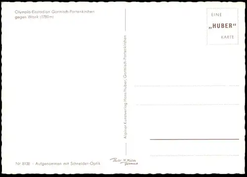 ÄLTERE POSTKARTE GARMISCH Stade Olympique de Glace Olymisches Eisstadion Olympic Ice Stadium Ice Eishockey cpa postcard
