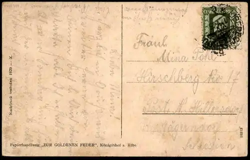 ALTE POSTKARTE KÖNIGINHOF A.D. ELBE FAHRRAD DVUR KRALOVE N. LABEM bike bicycle Czech Republic Ceska Republika Tschechien